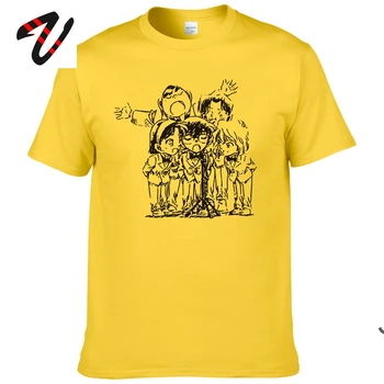 Detektyvas Conan Manga Harajuku Marškinėliai Japonų Anime Juokinga Dizaino Hipster Tshirts Grynos Medvilnės Trumpomis Rankovėmis, Drabužių