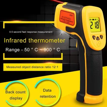 As530 pramonės Lazerio Testeris -32~550℃ Infraraudonųjų spindulių termometras Skaitmeninis nekontaktinėmis ir SPINDULIŲ Temperatūros Testeris